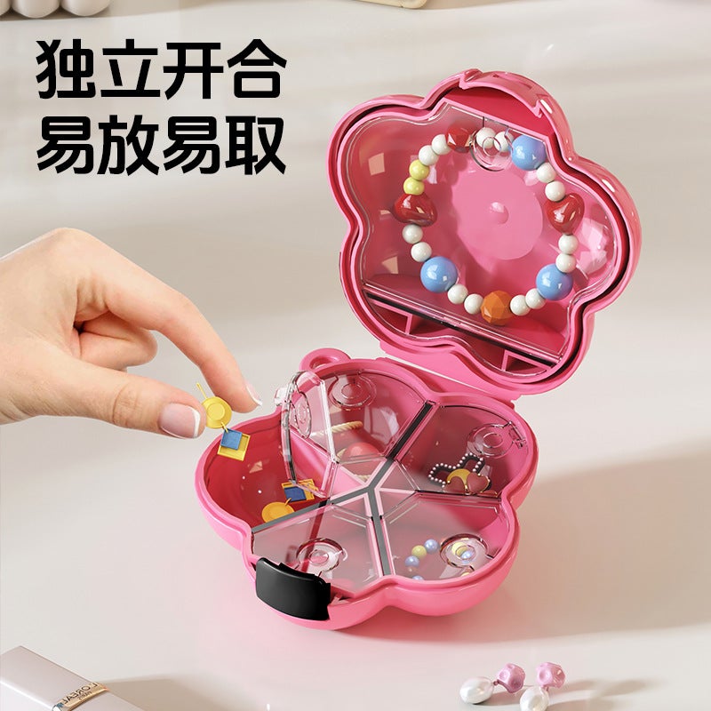 Changze Flower Letters Packet Portable Pill Box Mini Carry-On Travel Pills Pills Jewelry Sealed Storage Box - Image 4